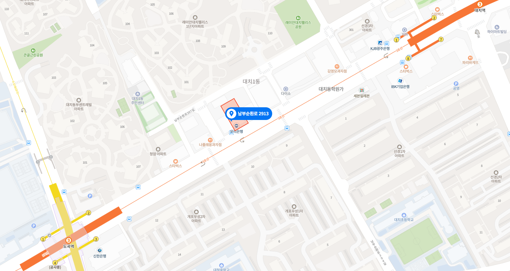 오시는 길 지도